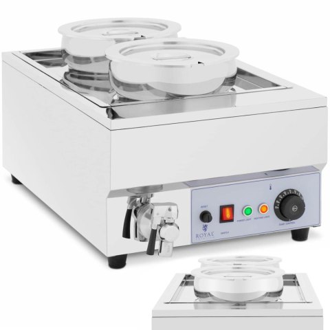 Bemar elektryczny podgrzewacz stacja do zupy fondue czekolady 1500 W 2 x 7 l