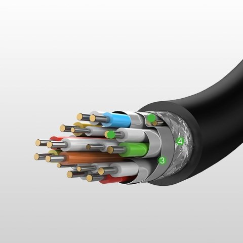 Kabel przewód przejściówka HDMI - micro HDMI 2.0v 4K 60Hz 30AWG 1.5m czarny