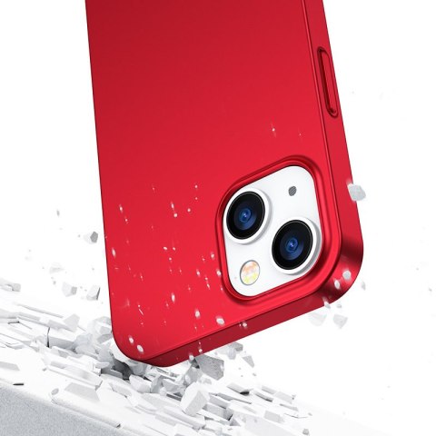 Etui pokrowiec do iPhone 13 obudowa na tył i przód + szkło hartowane czerwony