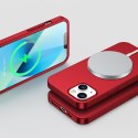 Etui pokrowiec do iPhone 13 obudowa na tył i przód + szkło hartowane czerwony