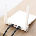 Płaski patchcord kabel przewód sieciowy LAN STP RJ45 Cat 7 10Gbps 10m czarny