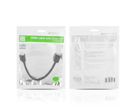 Przejściówka adapter kabel HDMI żeński - mini HDMI męski 4K 60Hz HEC ARC 22cm czarny