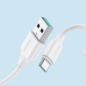 Kabel do ładowania i transmisji danych USB-A - USB-C 3A 2m biały