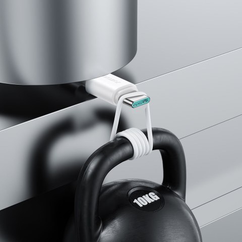 Kabel do ładowania i transmisji danych USB-A - USB-C 3A 2m biały