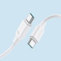 Kabel przewód USB-C - USB-C 480Mb/s 60W 1m biały