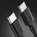 Kabel przewód USB Typ C do ładowania i transferu danych 3A 1m czarny