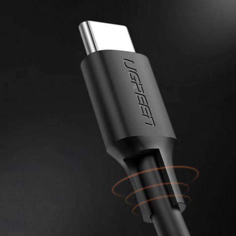 Kabel przewód USB Typ C do ładowania i transferu danych 3A 1m czarny