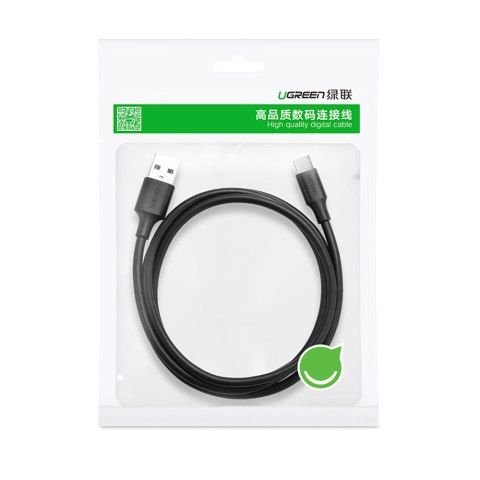 Kabel przewód przejściówka USB - USB-C Quick Charge 3.0 3A 0.25m czarny