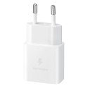 Ładowarka sieciowa USB-C 15W PD AFC + kabel USB-C biały