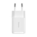 Mała ładowarka sieciowa Compact 2x USB 10.5W biały