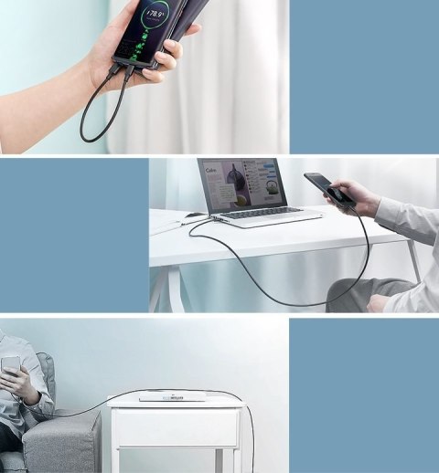 Kabel przewód USB - USB-C 3A 3m czarny