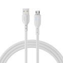 Kabel przewód ze wskaźnikiem LED USB - micro USB 2.4A 2m biały