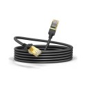 Kabel sieciowy patchcord STP RJ45 Cat 7 5m czarny