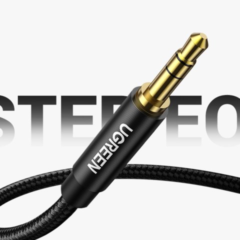 Wytrzymały kabel przewód audio AUX w oplocie minijack 3.5 mm 1m niebieski