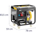 Agregat generator prądotwórczy diesel mobilny 240/400 V 8500 W 10 kVA 30 l