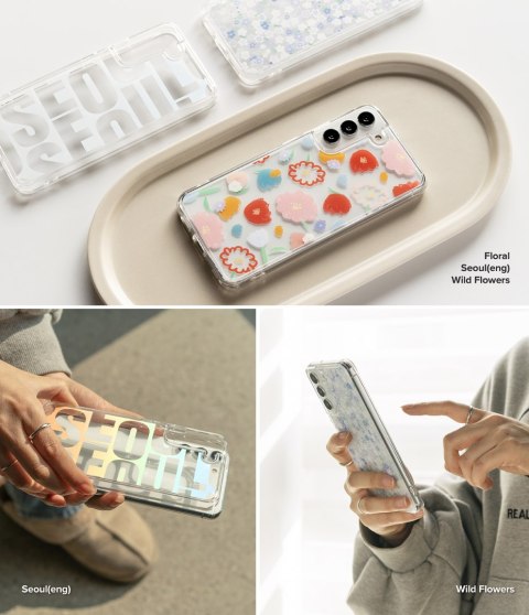 Pancerne etui pokrowiec z żelową ramką Galaxy S22+ Fusion Design Seoul przezroczysty