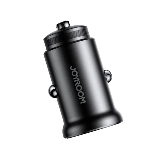 Mini ładowarka samochodowa 30W USB-A QC3.0 USB-C PD czarna