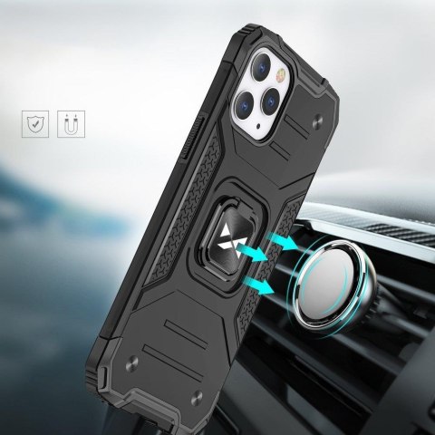 Pancerne etui pokrowiec + magnetyczny uchwyt iPhone 13 mini Ring Armor rose