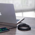Nylonowy mocny kabel przewód USB-C PD 100W 20V 5A 2m czarny