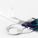 3w1 Kabel przewód Superior Series USB-A - USB-C / Lightning / micro USB 3.5A 1m - biały