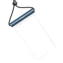 Etui wodoodporne do telefonu 7.2'' z cylindrycznym zapięciem IPX8 AquaGlide - niebieskie