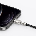Kabel przewód Cafule Series Metal Data USB-A - iPhone Lightning 2.4A 1m - czarny