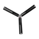 Selfie stick teleskopowy z pilotem + 2x lampka LED stojak tripod na telefon 1.3m - czarny