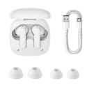 Słuchawki bezprzewodowe Bowie E19 TWS dokanałowe USB-C - białe