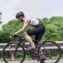Spodenki rowerowe kolarskie krótkie na szelkach z wkładką XXXXL - czarne