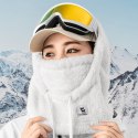 Ciepła kominiarka z futerka zimowa narciarska Arctic Velvet rozmiar L - biała