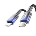 Kabel przewód Crystal-Clear Series 30W USB-C - iPhone Lightning 1.2m - czarny