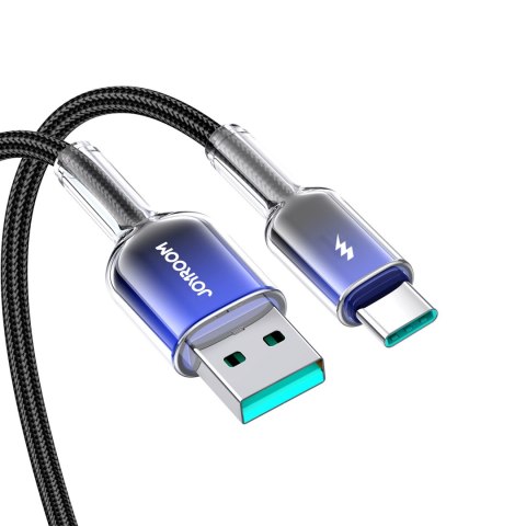 Kabel przewód Crystal-Clear Series 3A USB-A - USB-C 1.2m - czarny