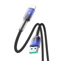 Kabel przewód Crystal-Clear Series 3A USB-A - iPhone Lightning 1.2m - czarny