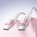 Kabel przewód Crystal-Clear Series 60W USB-C - USB-C 1.2m - biały