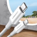 Kabel przewód USB-C - USB-C PD QC AFC 0.5m - biały