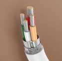 Kabel przewód USB-C - USB-C PD QC AFC 0.5m - biały