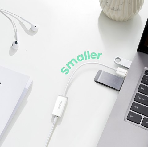 Kabel przewód w oplocie USB-A - USB-C QC 3.0 3A 1m - biały