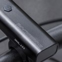 Lampka rowerowa przednia z funkcją latarki biała 600lm IPX6 USB-C - czarna