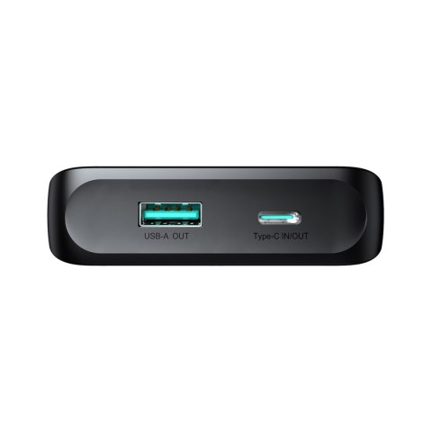 Powerbank 10000mAh z wbudowanymi kablami USB-C iPhone Lightning - czarny
