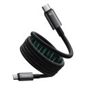 Kabel przewód Tungsten Gold z organizerem magnetycznym USB-C 100W 1m - czarny