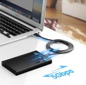 Kabel przewód USB-A 3.0 - USB-C 3A 1.5m - czarny
