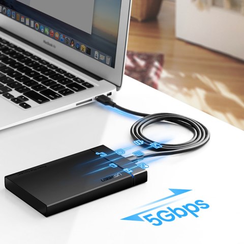 Kabel przewód USB-A 3.0 - USB-C 3A 1.5m - czarny