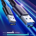 Kabel przewód USB-A 3.0 - USB-C 3A 1.5m - czarny