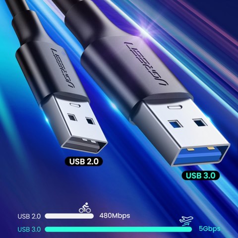Kabel przewód USB-A 3.0 - USB-C 3A 1.5m - czarny