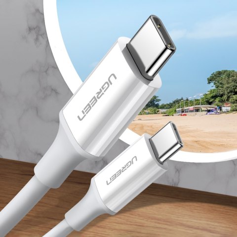 Kabel przewód USB-C - USB-C PD QC AFC 1m - biały