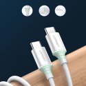 Kabel przewód USB-C - USB-C PD QC AFC 1m - biały