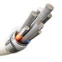Kabel przewód USB-C - iPhone Lightning z fluorescencyjną końcówką 30W 1.2m - beżowy