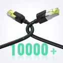 Kabel przewód patchcord Ethernet RJ45 Cat 7 10 Gbps 3m - czarny