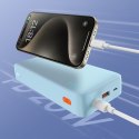 Powerbank 20000mAh Airpow 20W z kablem USB-A - USB-C 50cm - niebieski
