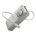 Powerbank Free2Pull 10000mAh 30W z portem USB-C i rozwijanym kablem USB-C - szary